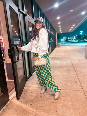 Gretchen Green Checkered Pants