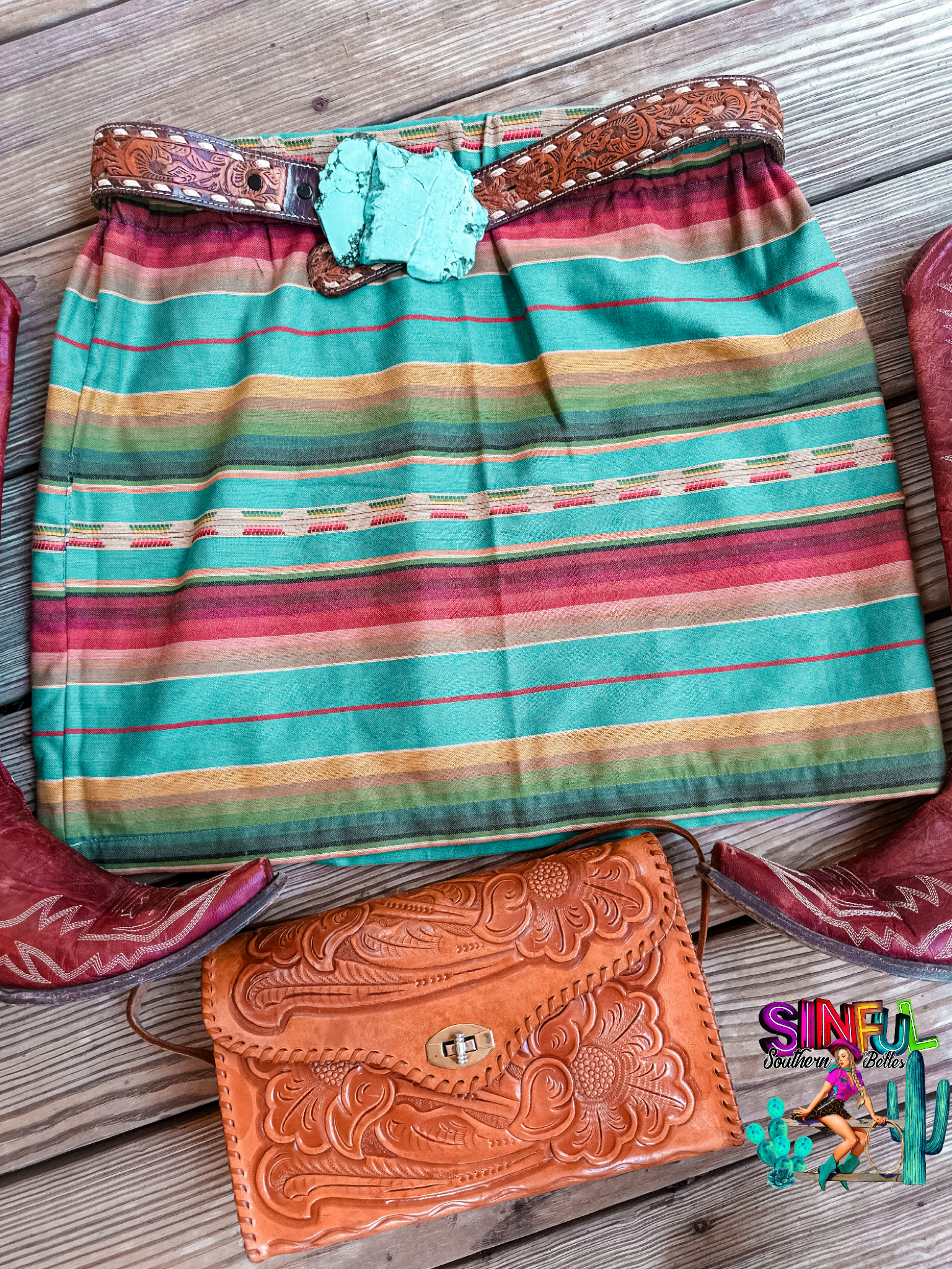SSB Handmade Southwest Serape Skirt