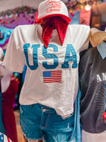 USA Mom Crop Tee