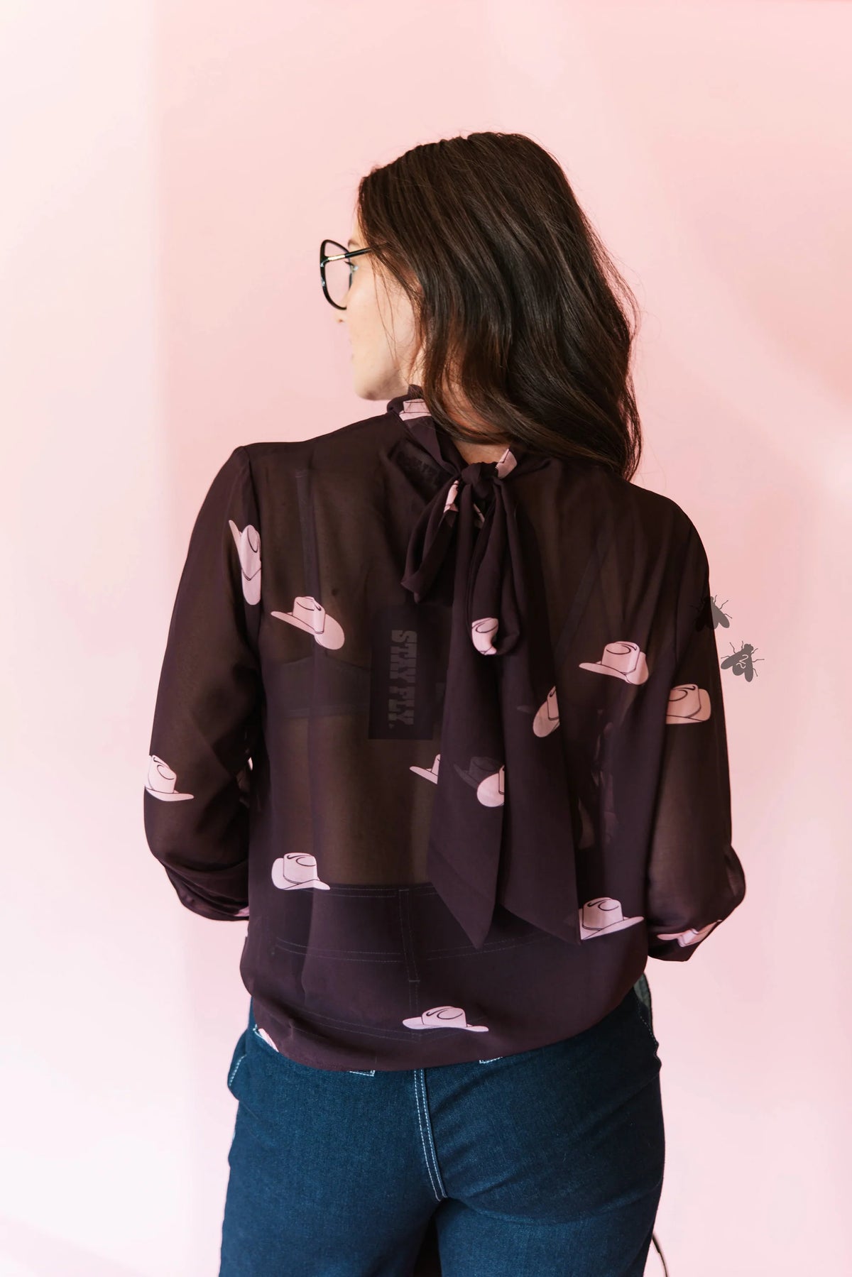 Western Hats Sheer Top