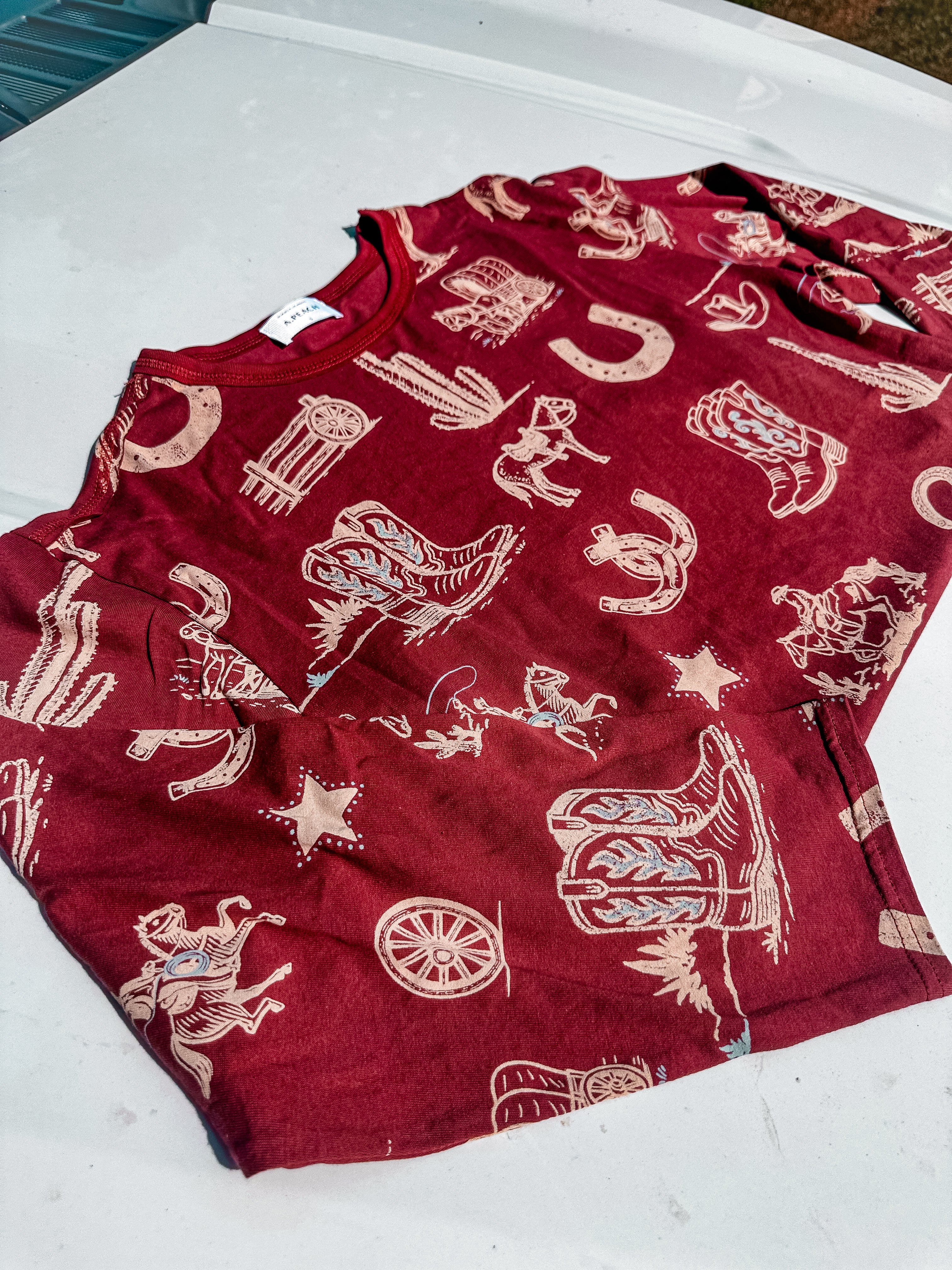 Western Print Long Sleeve