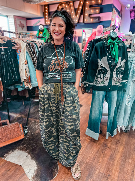 Callie Camo Parachute Pants