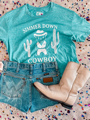 Simmer Down Cowboy Mom Crop