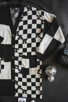 Western Checkered Cardigan