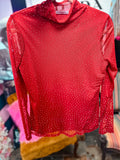 Rhinestone Mesh Top