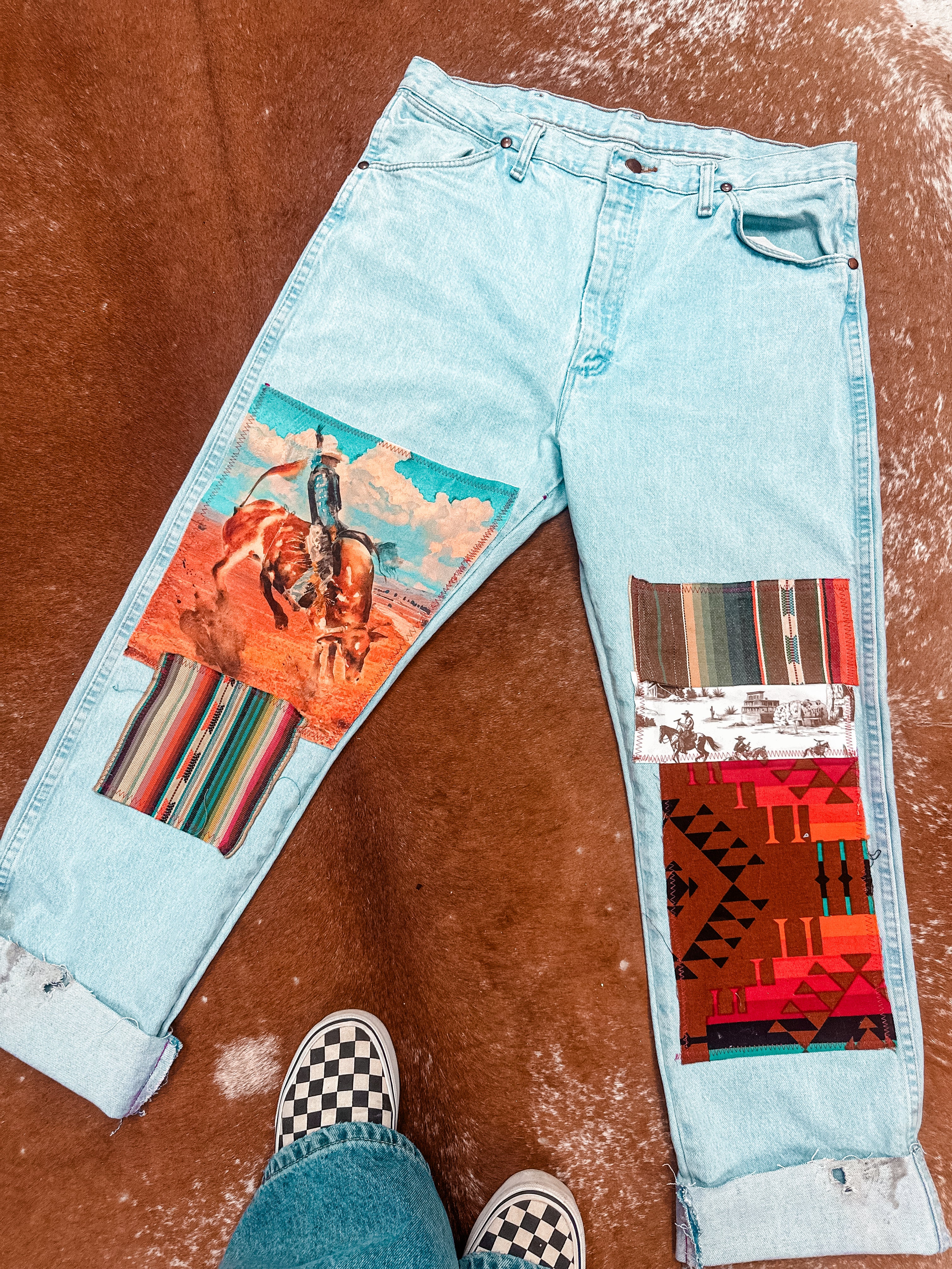 No Bull Patch Work Wranglers