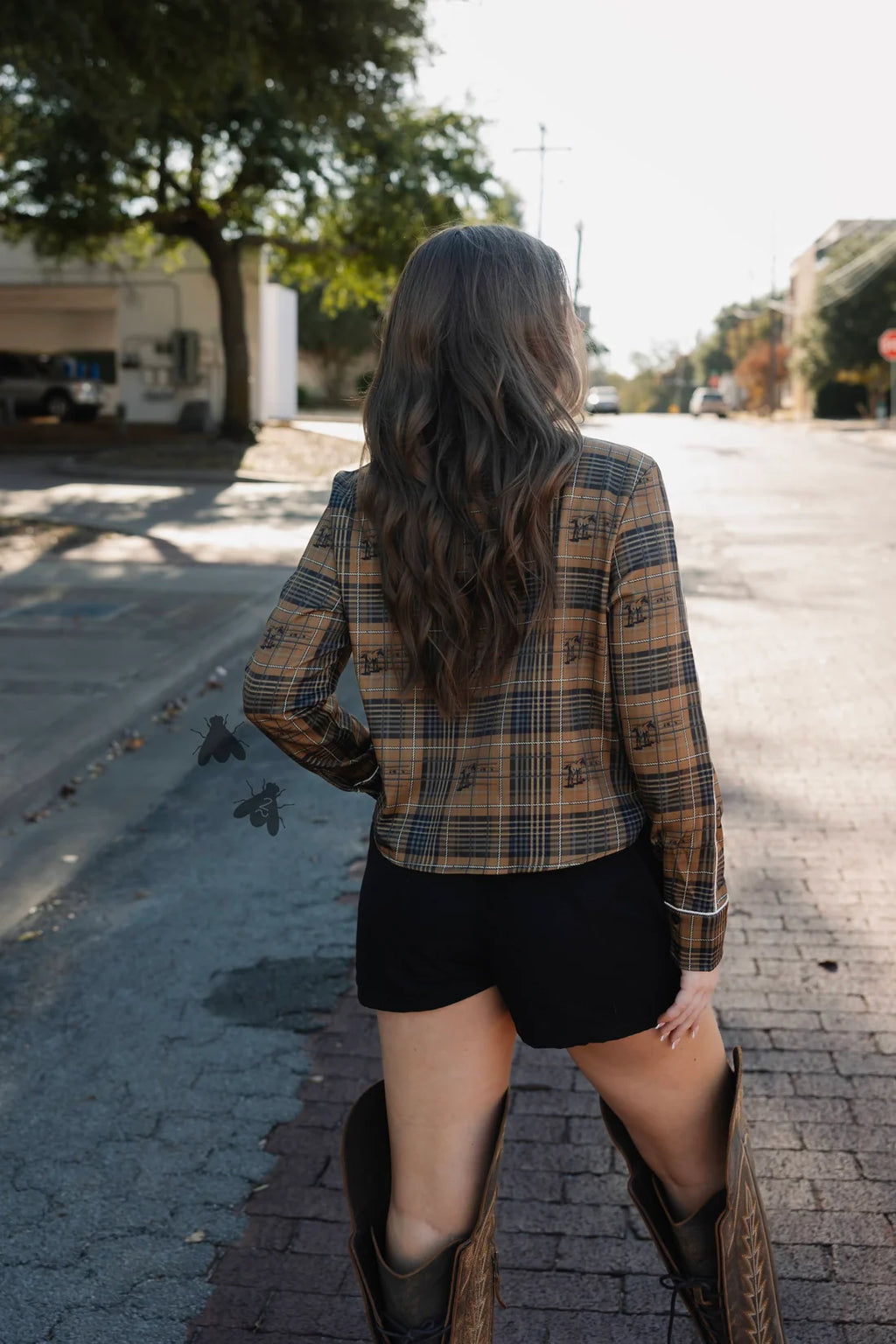 Plaid Round Up Top