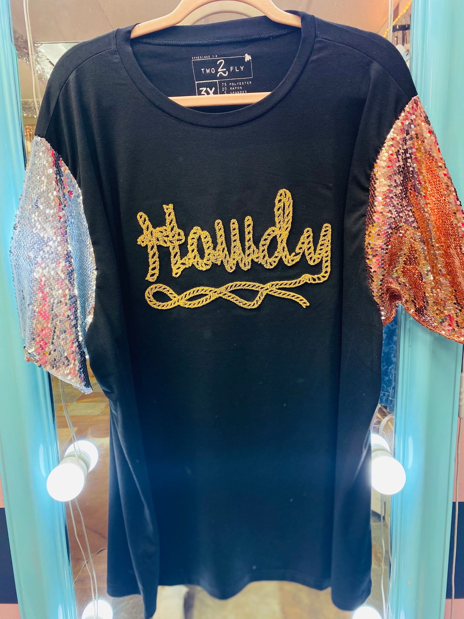 Howdy Sequin Sleeve Tee Dress