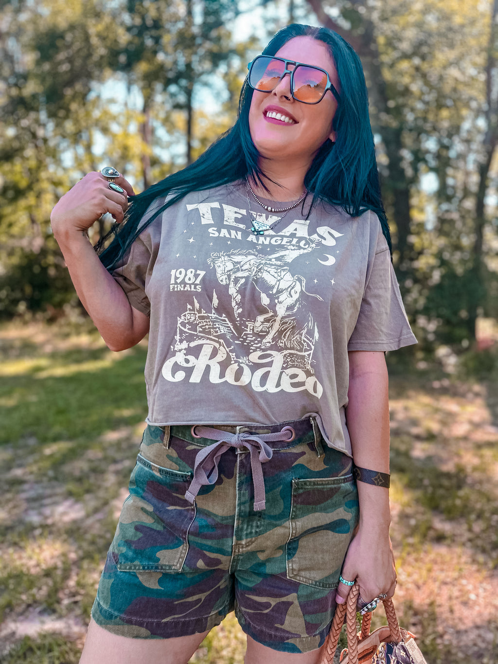 San Angelo Rodeo Mom Crop Tee