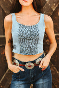 Run Wild Denim Corset Top