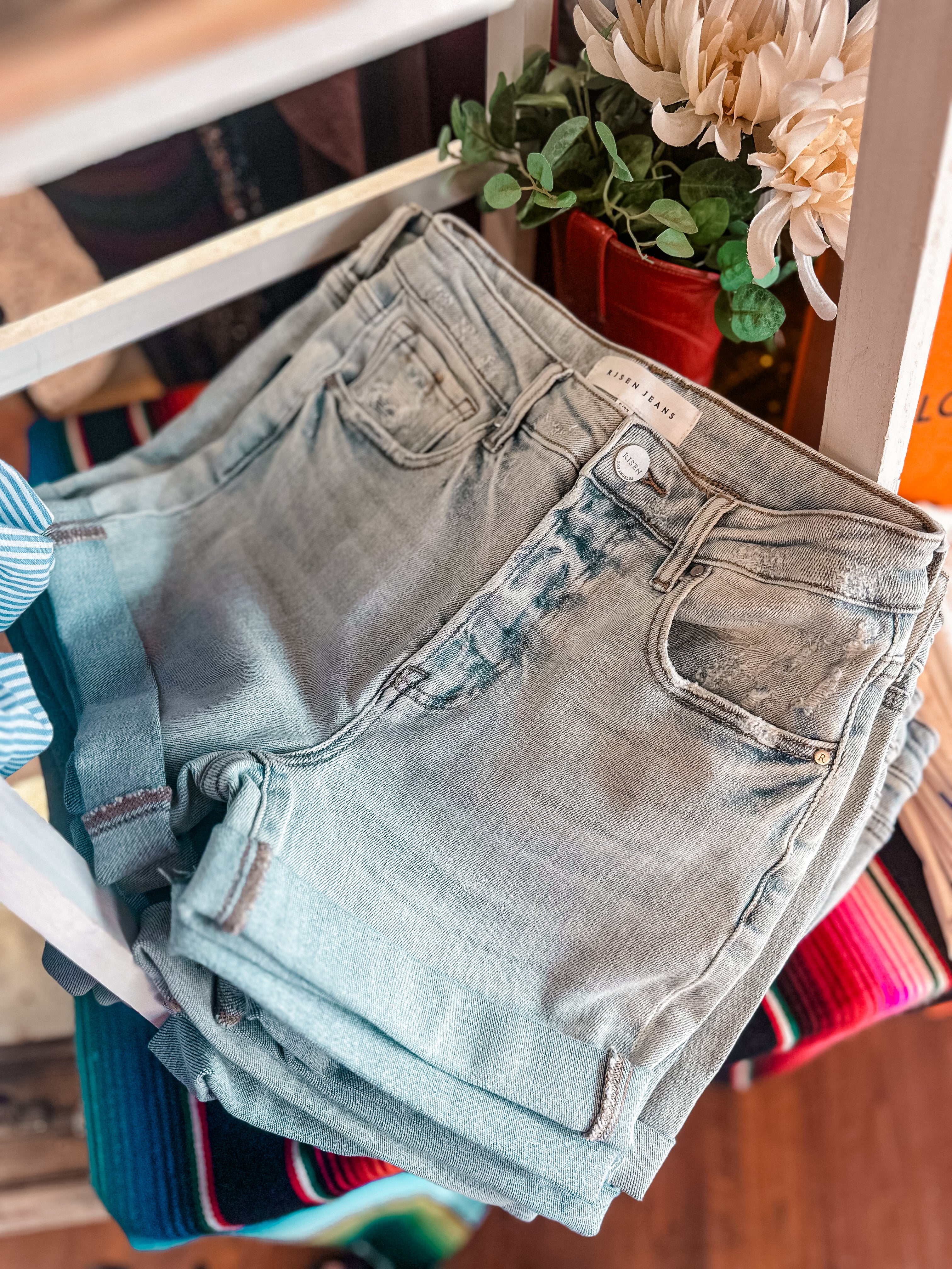 Risen High Rise Girlfriend Shorts