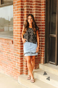 Howdy Hemline Denim Skirt