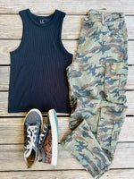 Solid Ribbed Tank Top