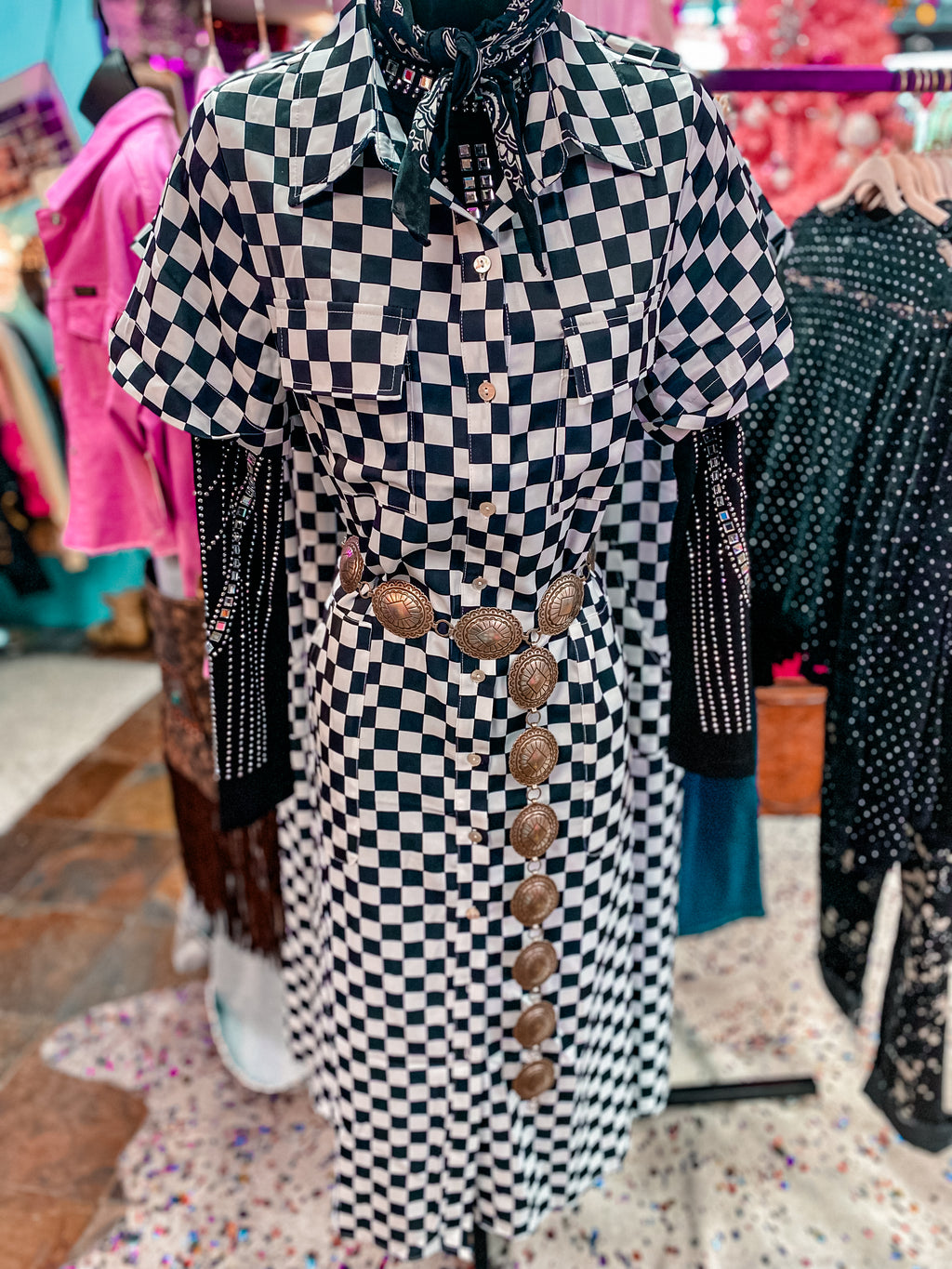 Raceway Checkerboard Dress