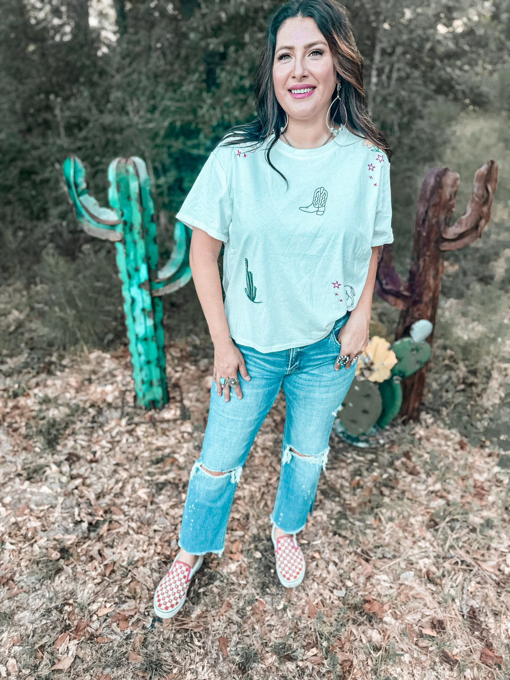 Western Embroidered Tee