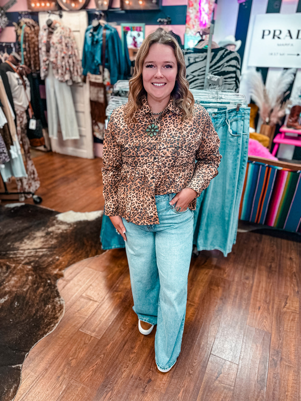 Loopty Lou Leopard Top