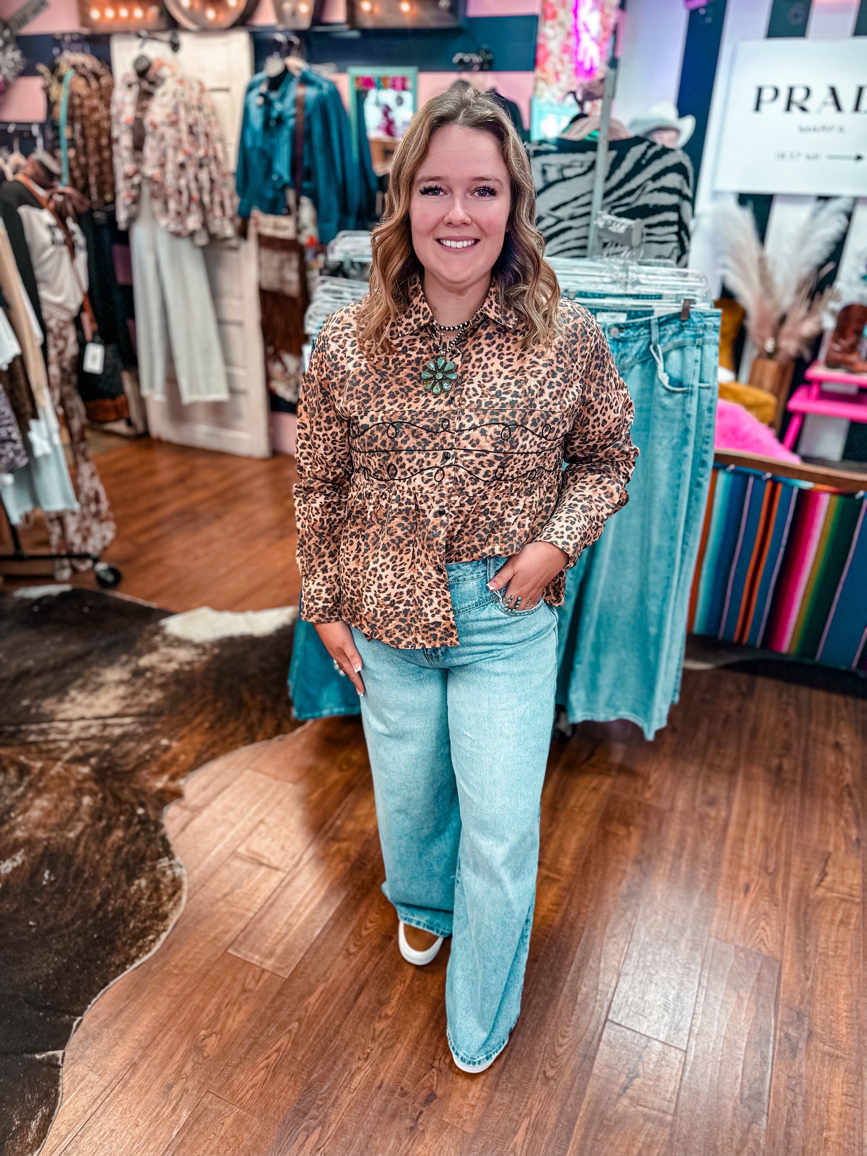 Loopty Lou Leopard Top