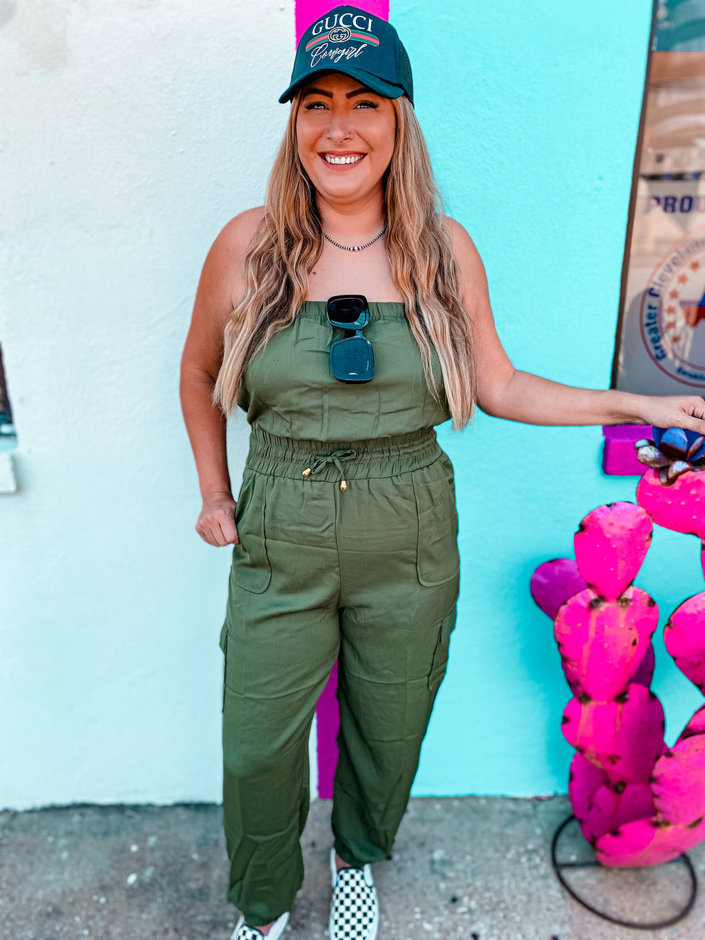 Olivia Olive Jumpsuit