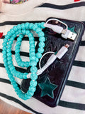 Turquoise Phone Charging Cord
