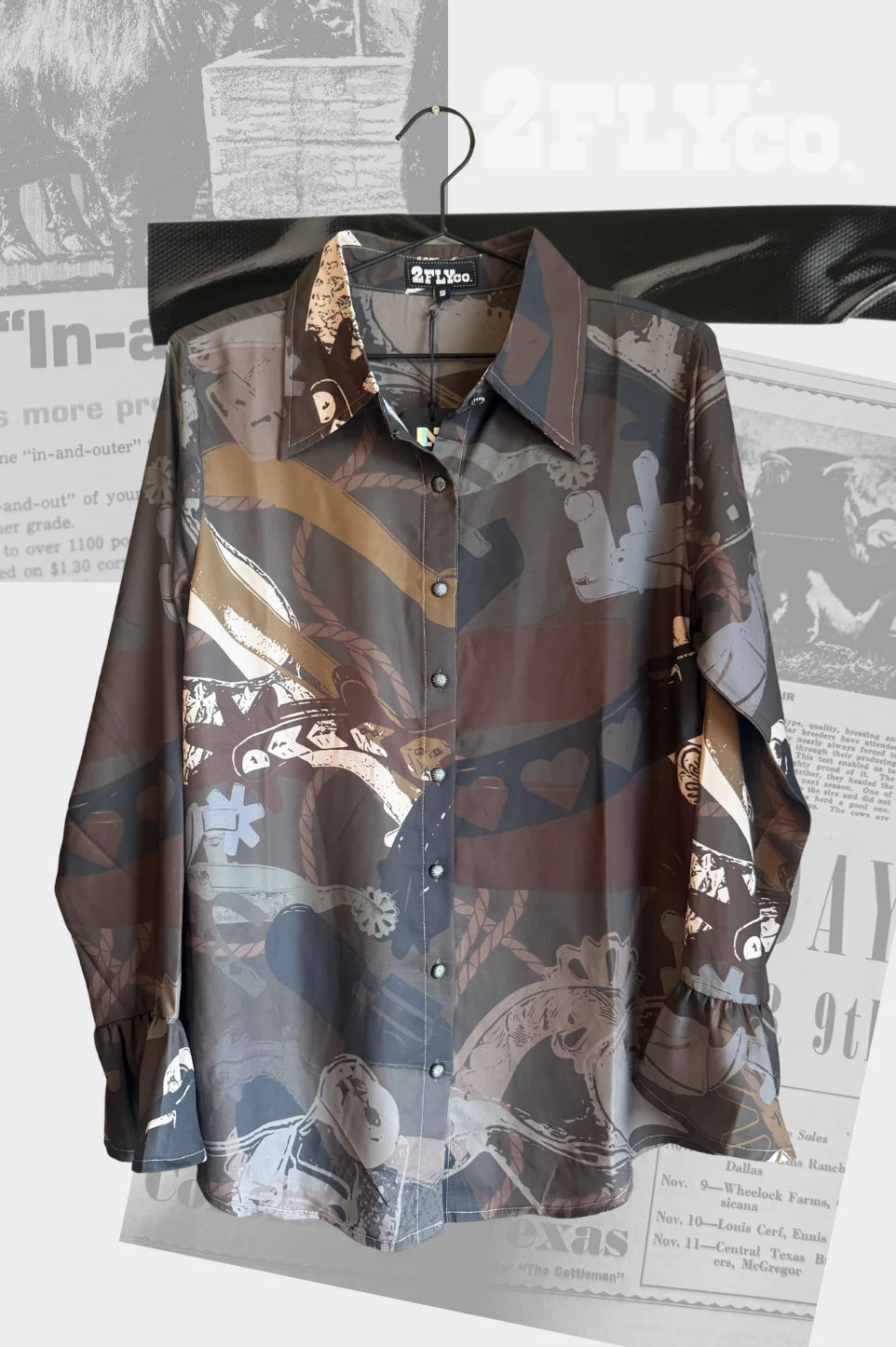 Stack the Spurs Button Up