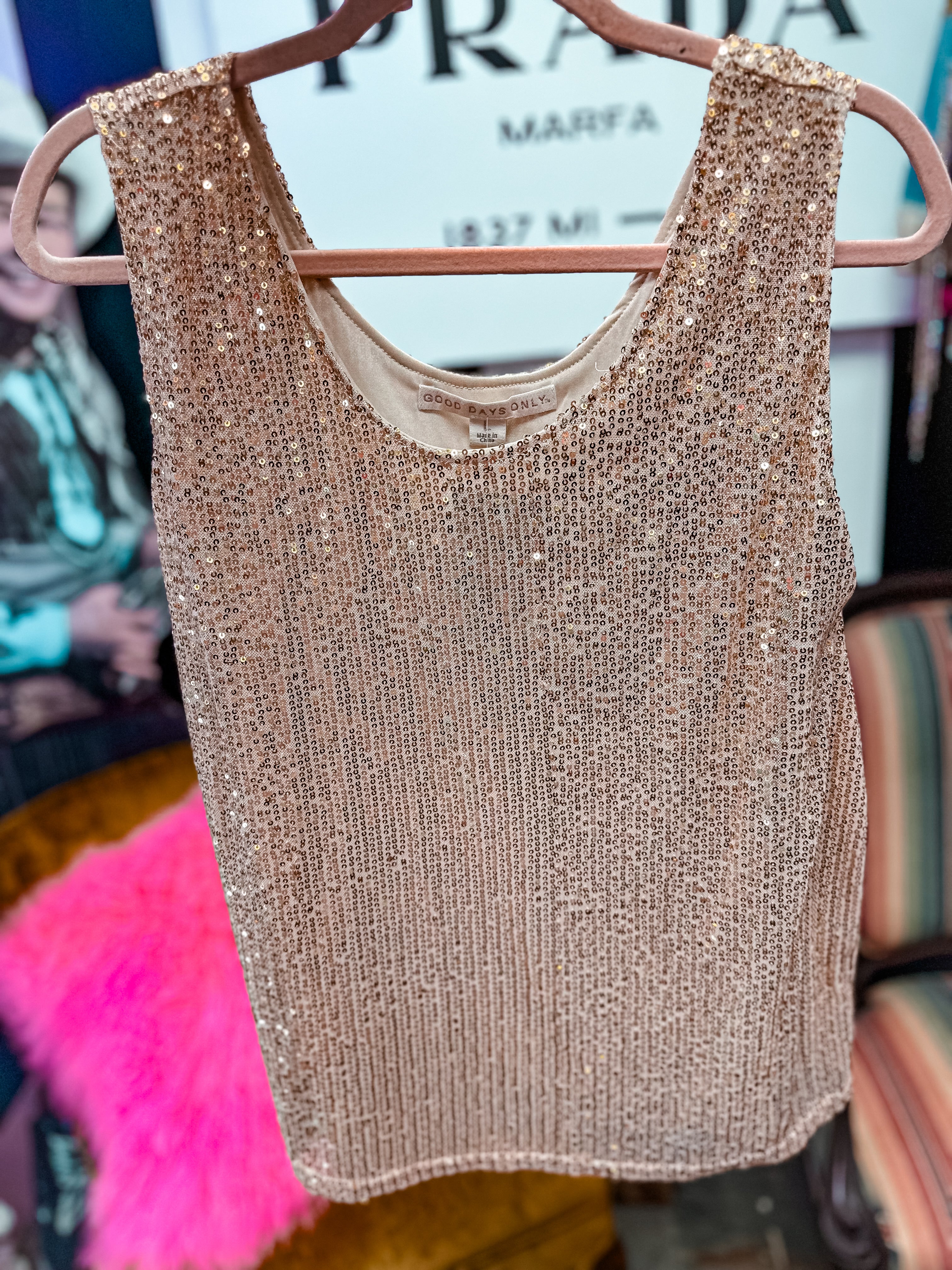 Shimmer Sequin Tank