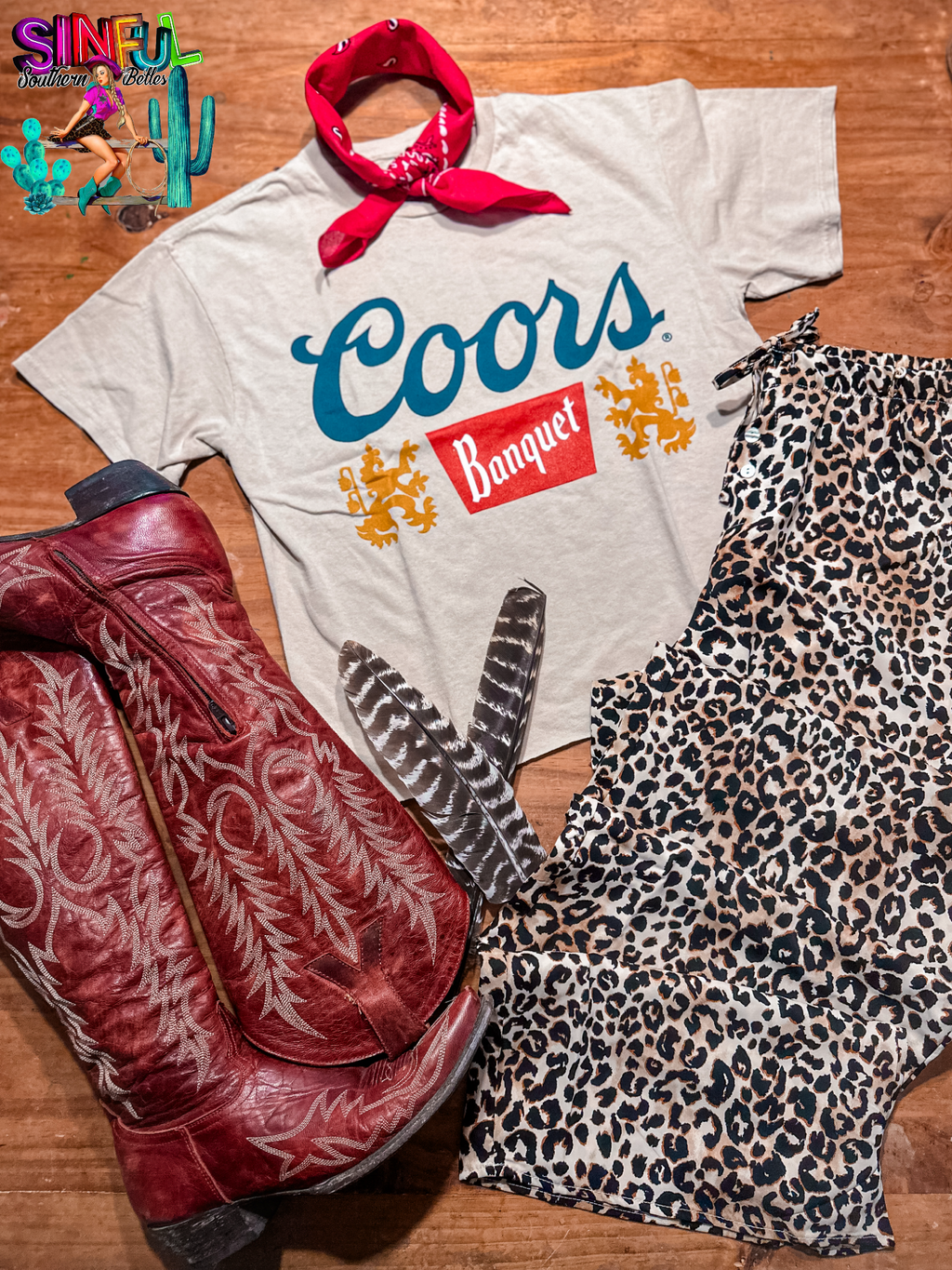 Coors Banquet Mom Crop Tee