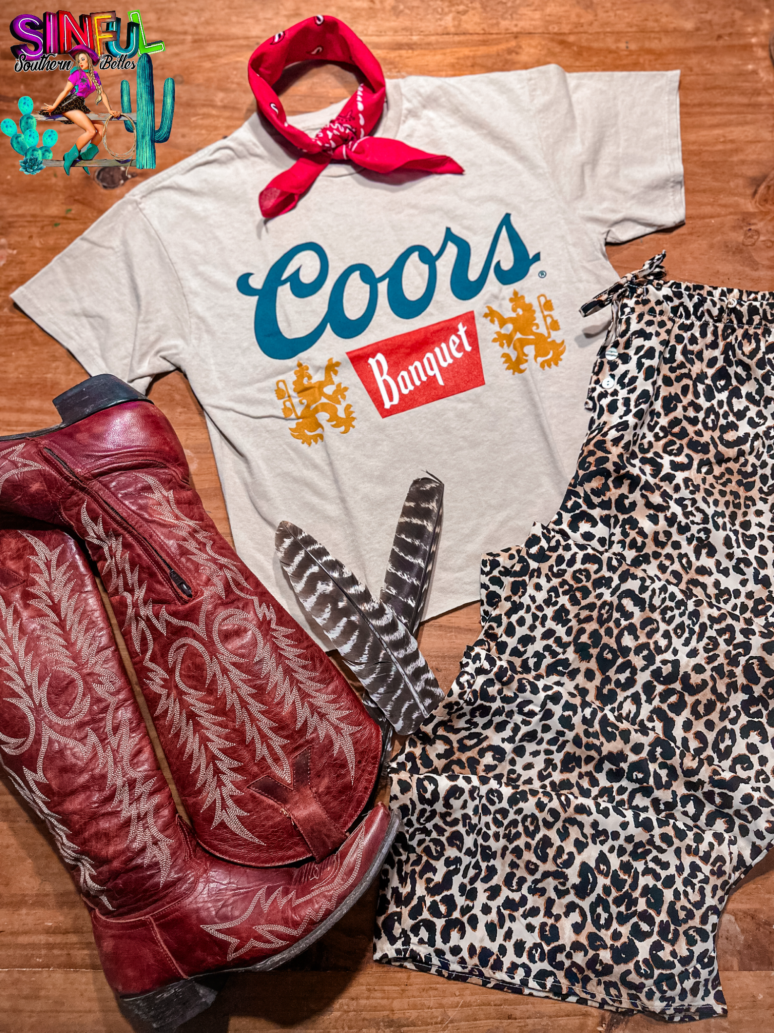 Coors Banquet Mom Crop Tee