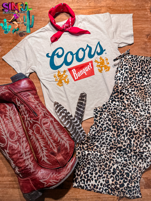 Coors Banquet Mom Crop Tee