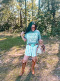 Honky Tonks & Dive Bars Mom Crop Tee (Grey)