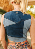 Patchwork Denim Vest