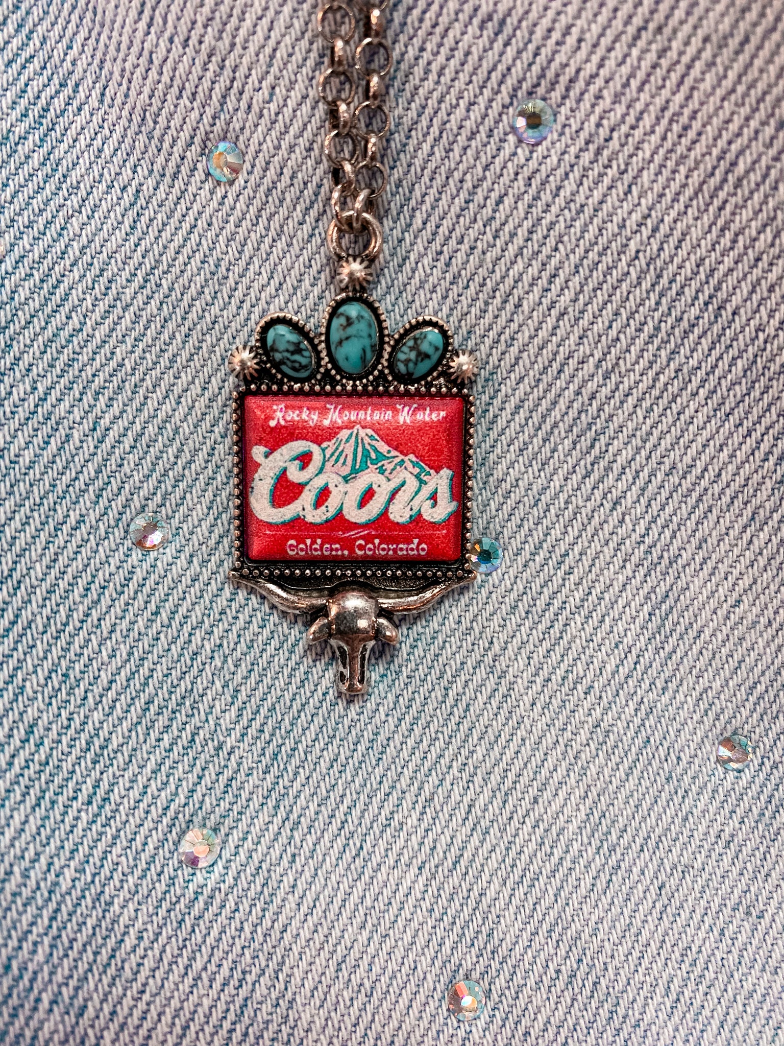 Western Coors Pendant Necklace