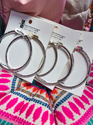 Rhinestone Hoop Earrings