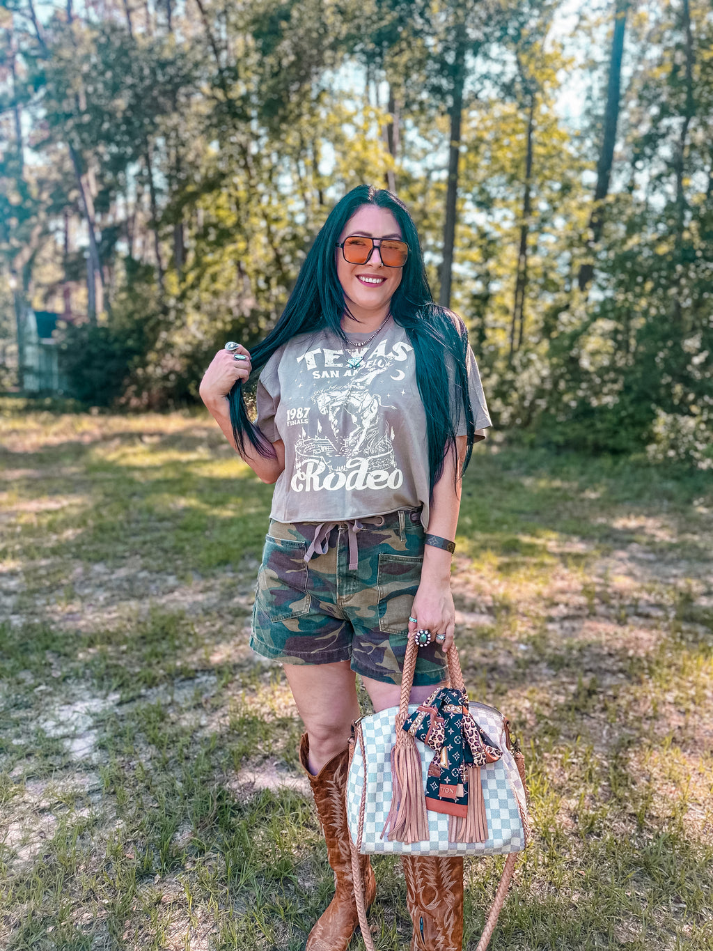 San Angelo Rodeo Mom Crop Tee