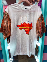 AsTroS SeQuiN SLeEvE TeE