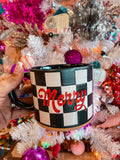Checkered Holiday Coffee Mug