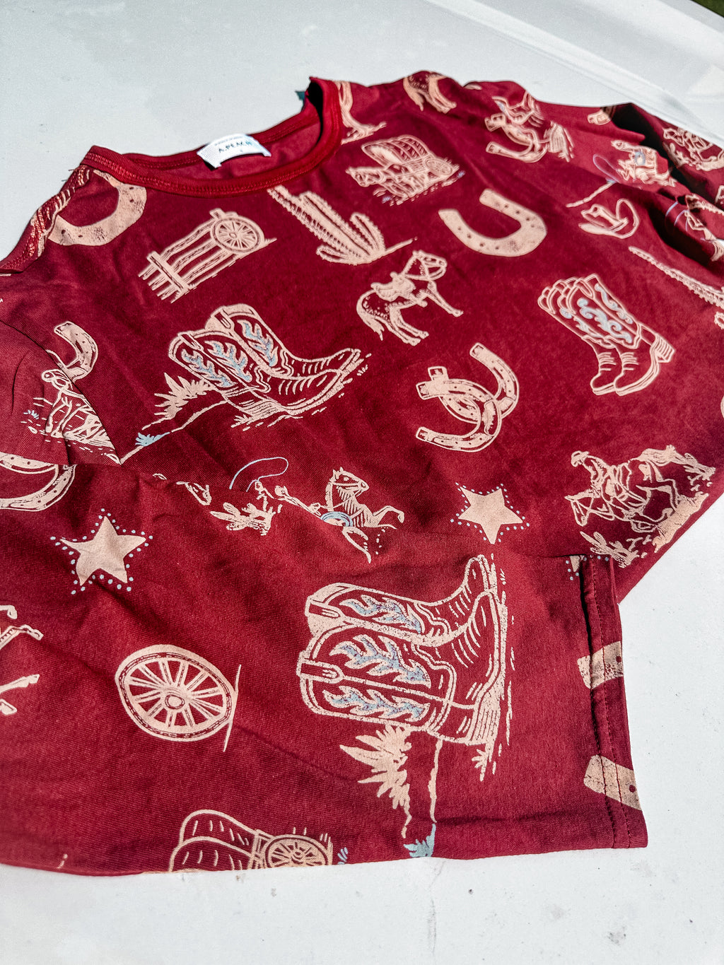 Western Print Long Sleeve