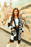 Western Checkered Cardigan