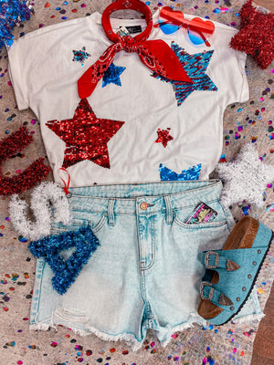 Star Spangled Sequin Top