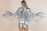 Frilly Fringe Sequin Jacket