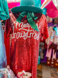 Holiday Sequin Tunic Top