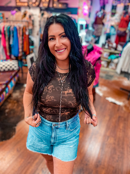 Western Vibes Mesh Top