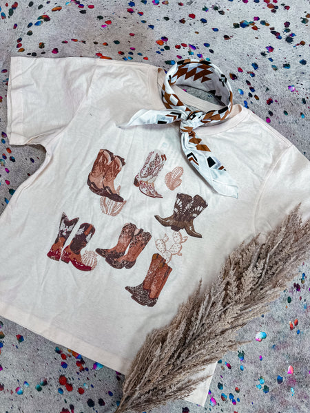 Boot Queen Mom Crop Tee