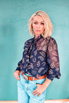 Western Charm Bow Blouse
