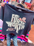 Fort Worth Rodeo Finals Crop Tee(Blk)