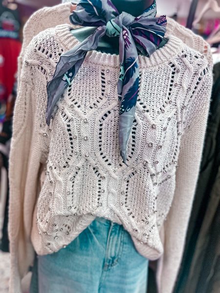 Rachel Rhinestone Sweater