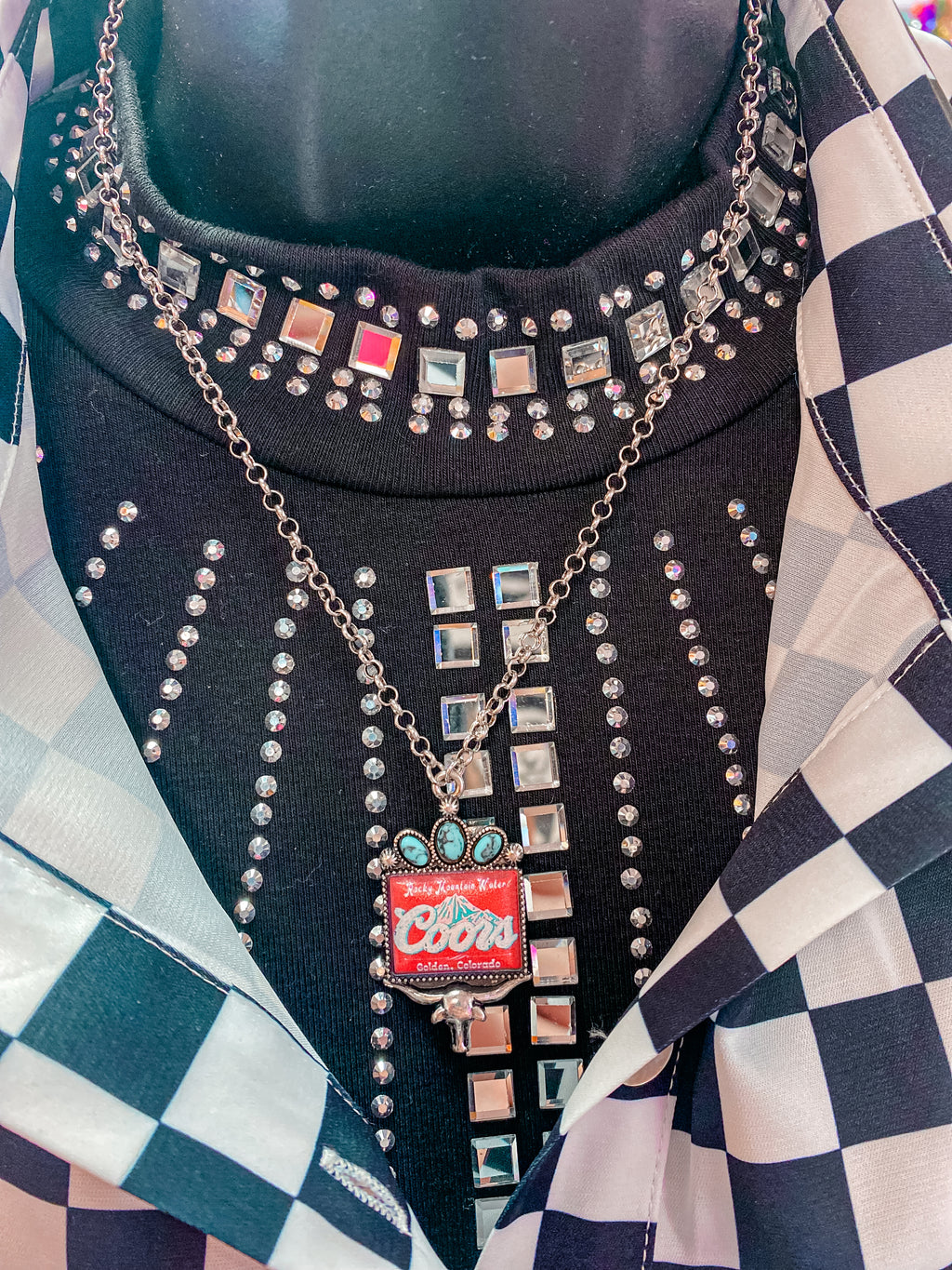 Western Coors Pendant Necklace