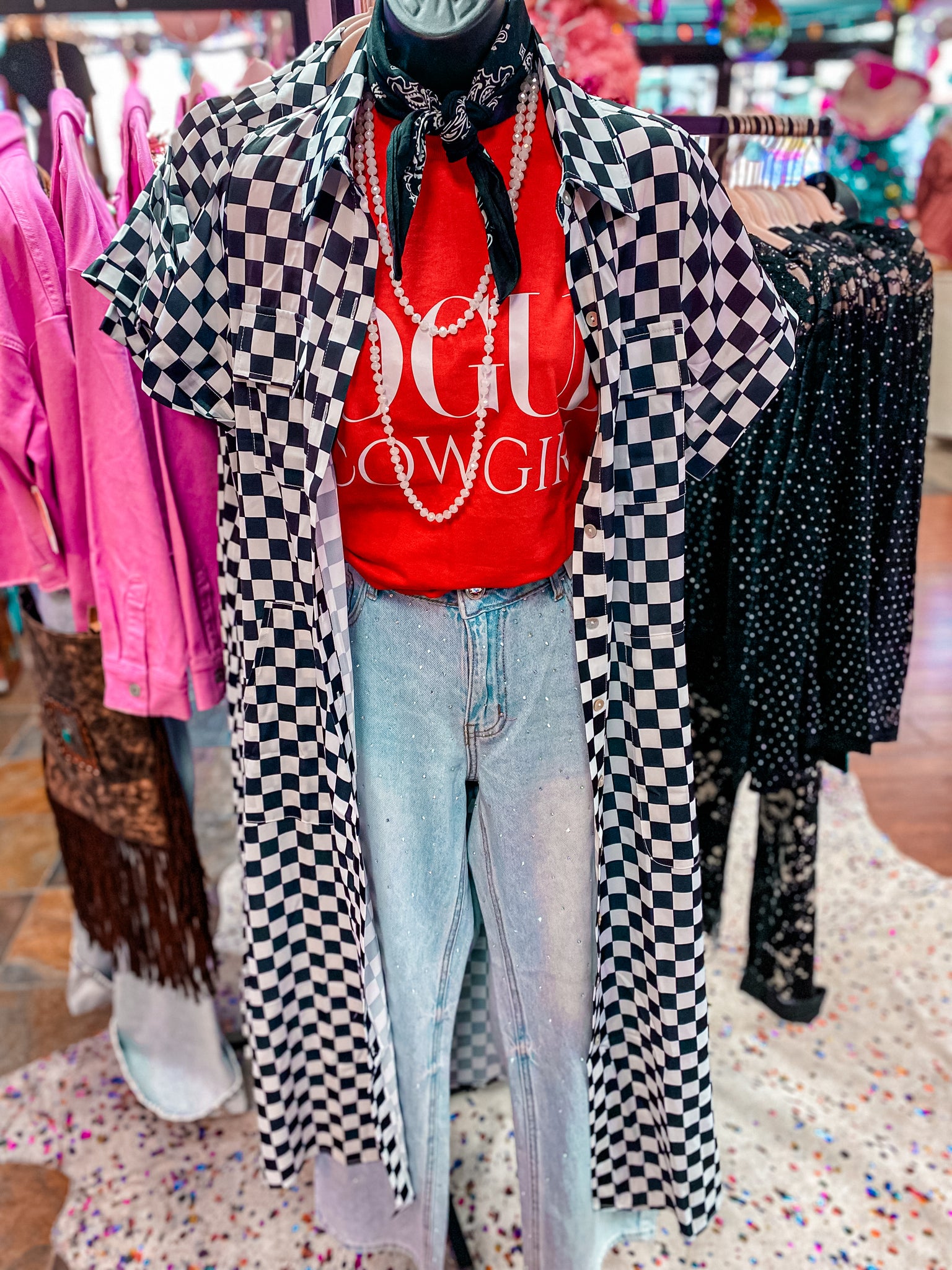 Raceway Checkerboard Dress