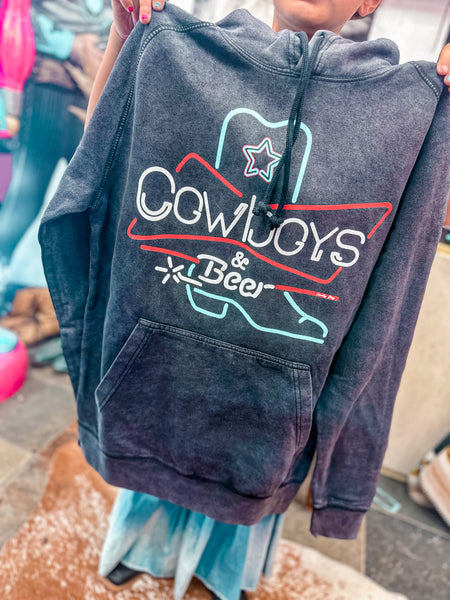 Cowboys & Beer 90's Neon Hoody