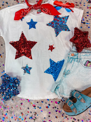 Star Spangled Sequin Top