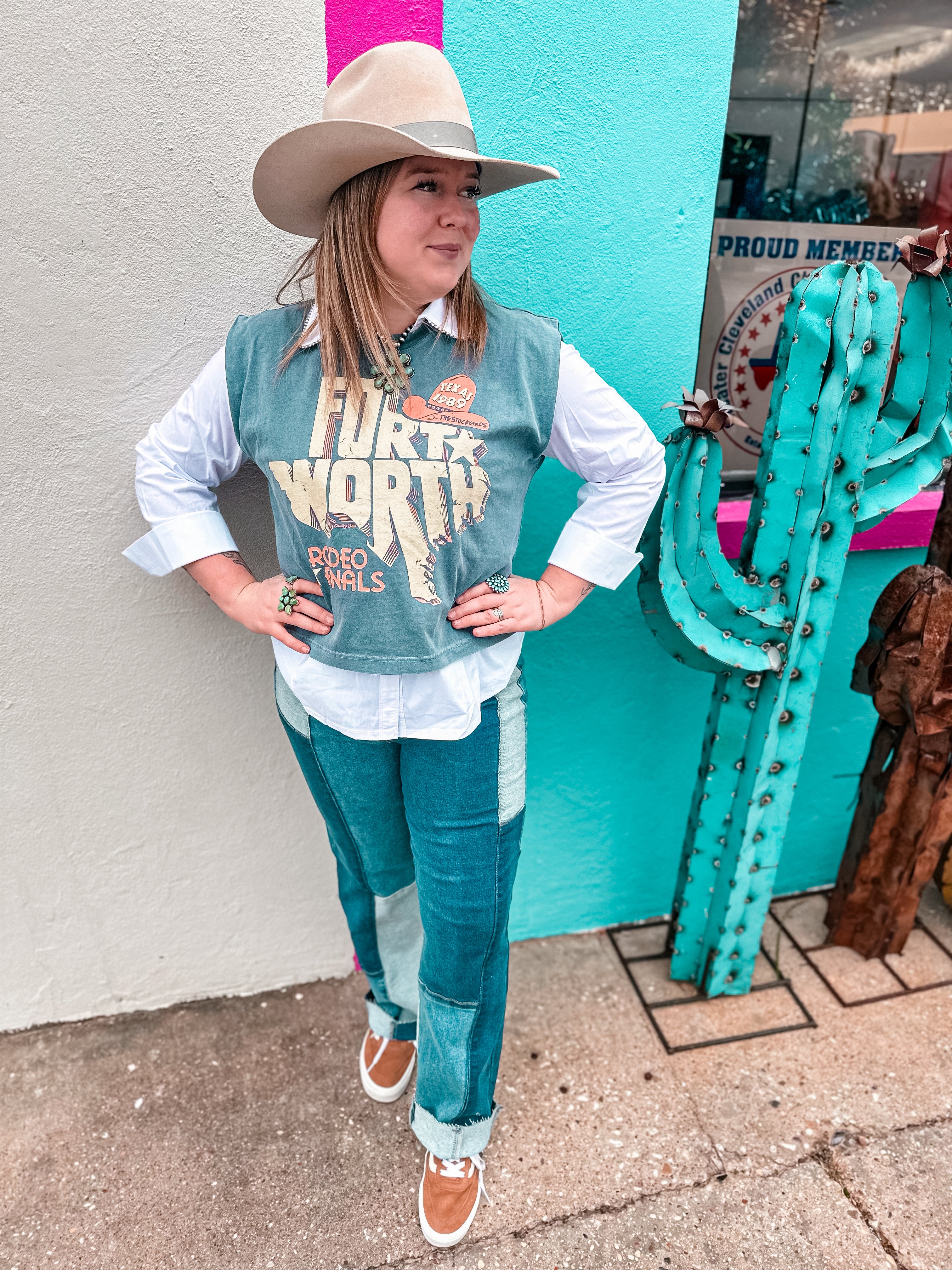 Fort Worth Rodeo Finals Muscle Tank(Navy)